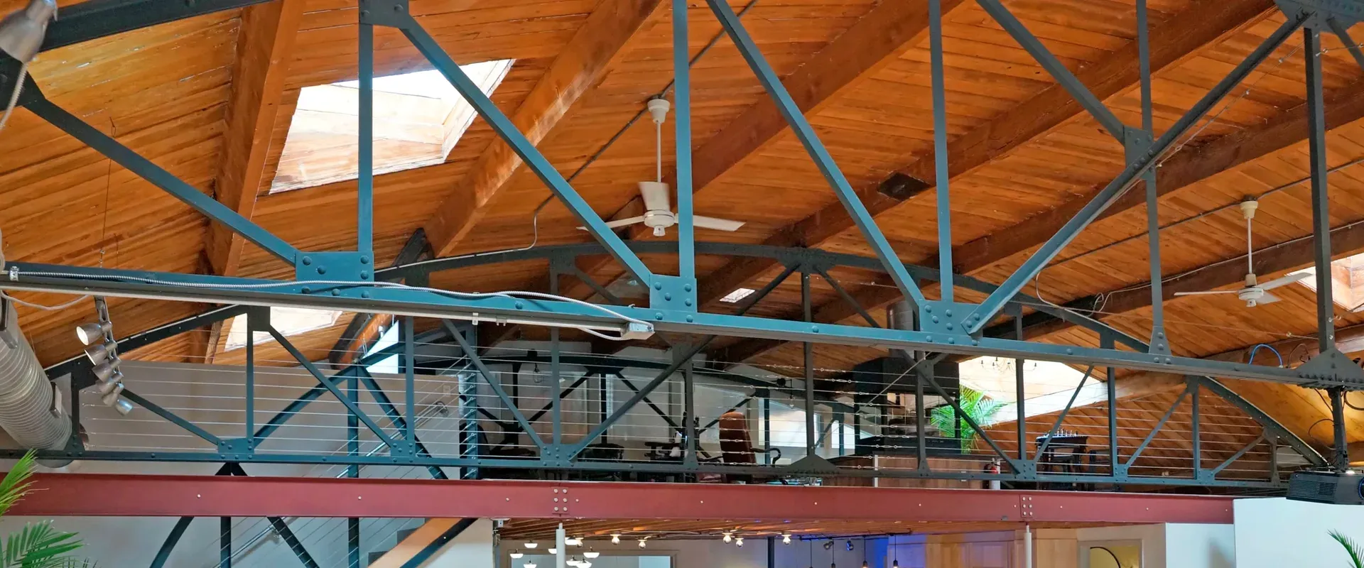 Full barrel-vault profile spanning the 4,000 sq ft studio at Sterling.