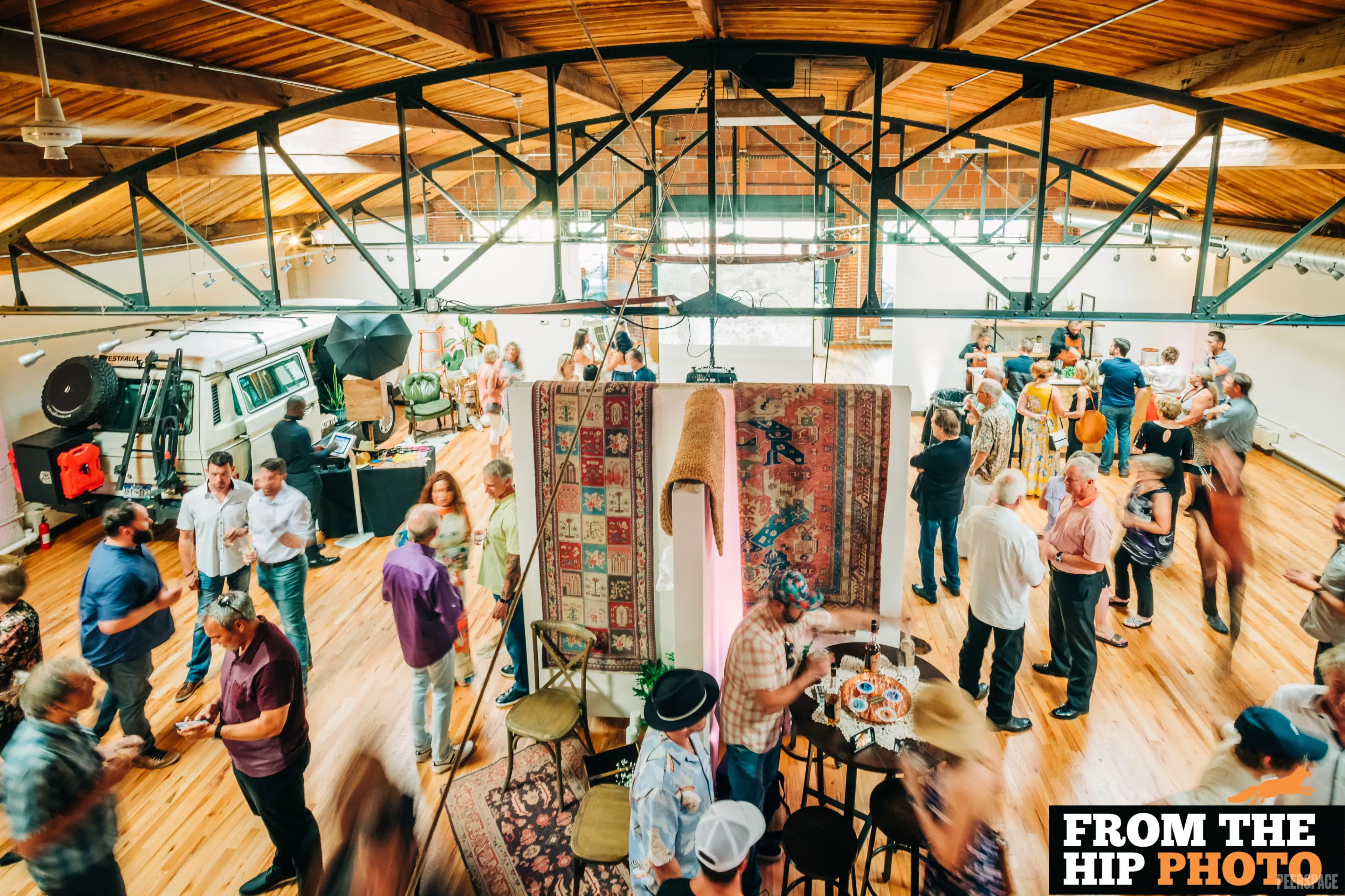 Sterling Event Space — gallery exhibition in the main hall. Denver Golden Triangle.